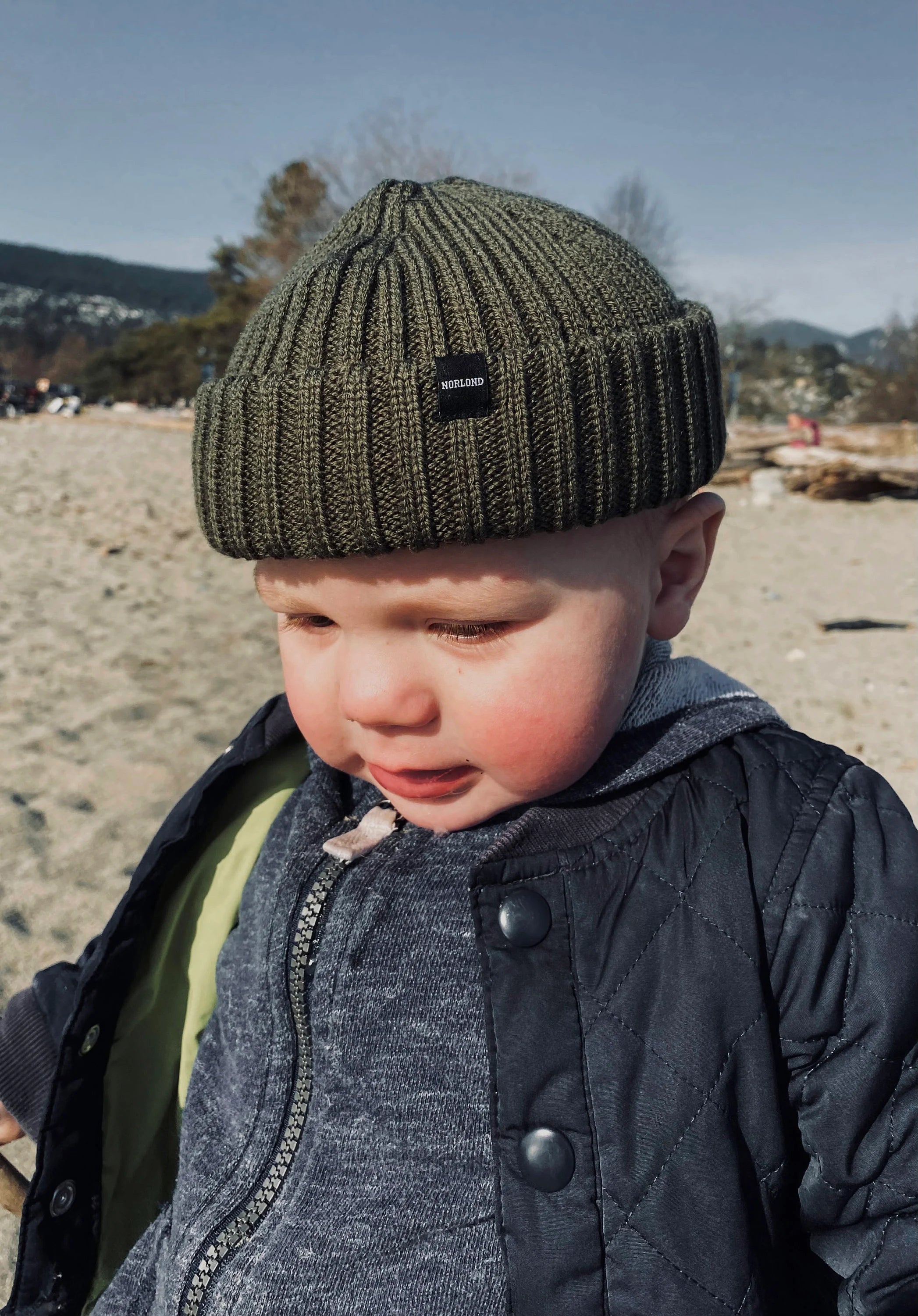 Baby Army Green Fisherman Beanie